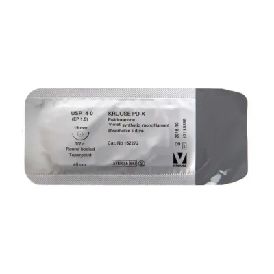 Veteriner PD-X İplik. No:4/0. 45 cm. 19 mm 1/2 Yuvarlak İğneli. 18/pk