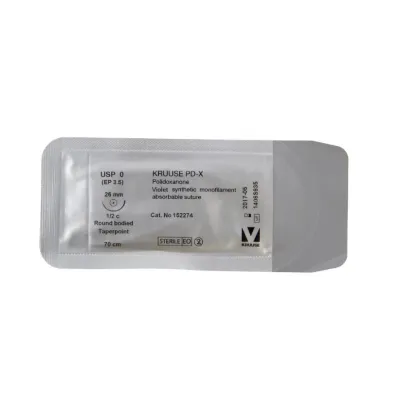 Farm & Veterinary: Veterinary PD-X Suture. No:0. 70 cm. 26 mm 1/2 Yuvarlak with Needle. 18/pk
