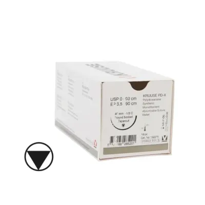 Veteriner PD-X İplik. No:0. 90 cm. 40 mm 1/2 Yuvarlak İğneli. 18/pk