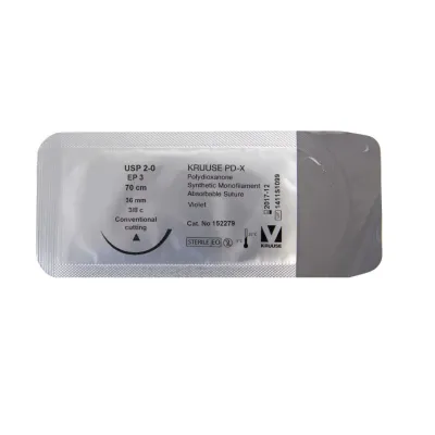 Veteriner PD-X İplik. No:2/0. 70 cm. 36 mm 3/8 Keskin İğneli. 18/pk