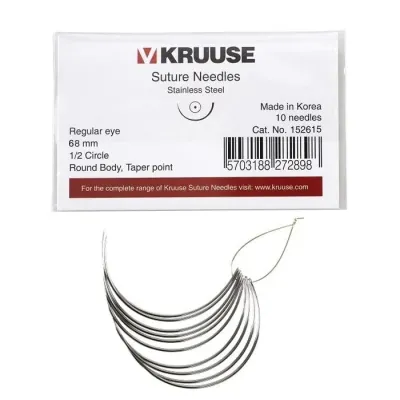 Tikiş İynəsi Adi Göz 1/2 Dəyirmi 68 mm 10/paket – KRUUSE