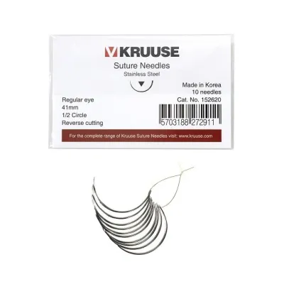 Tikiş İynəsi Adi Göz 1/2 Kəskin 41 mm 10/pk – KRUUSE