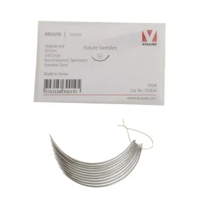 Kruuse-Vet Sütür İğnesi. Regular Eye. 3/8. Yuvarlak. 69 mm. 10/pk