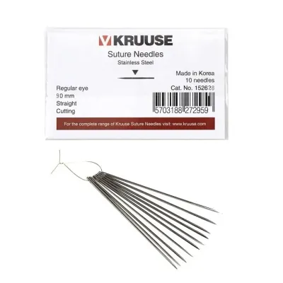 Farm & Veterinary: Sutur Needle Regular Eye Straight Keskin 90 mm 10/pk