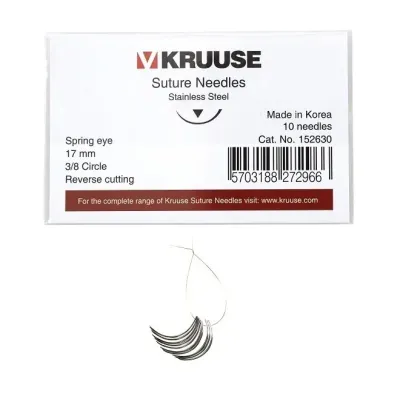 Farm & Veterinary: Sutur Needle Spring Eye 3/8 Keskin 17 mm 10/pk