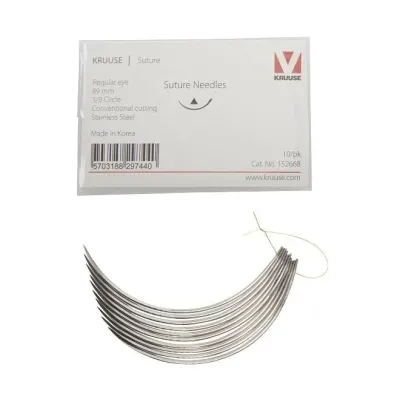 Kruuse-Vet Sütür İğnesi. Regular Eye. 3/8. Keskin. 89 mm. 10/pk