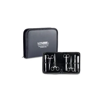 Surgical suture set, 7 pieces, veterinary medical surgical instrument box.