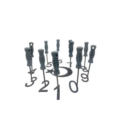8 cm PVC handle small livestock numbering stamp set, crescent moon and star sheep and goat marking device.
