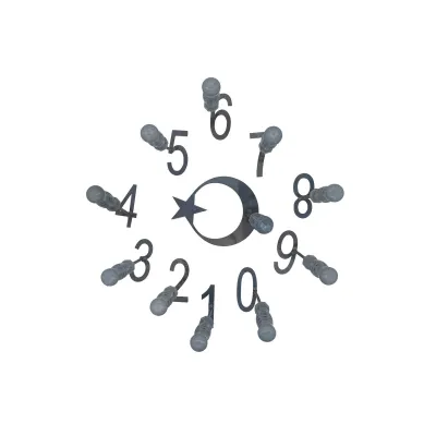 Star and crescent moon, PVC handle, small livestock number stamp set, 8 cm, livestock equipment.