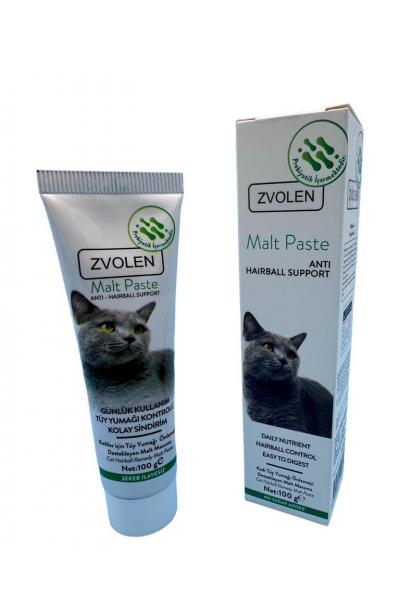 Zvolen Malt Paste Tüy Yumağı Kontrol Kedi Macunu 100 ML