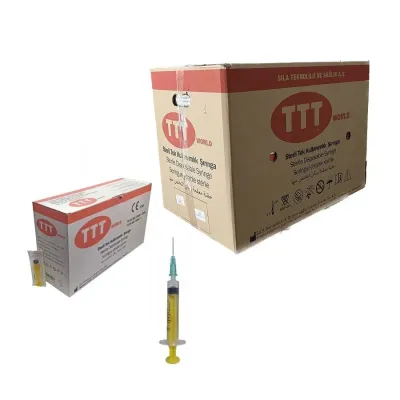 Farm & Veterinary: TTT Plastic Syringe. 2 ml. Gasketed. 21G Green Kisa with Needle 1 Koli ( 3000 Pcs )