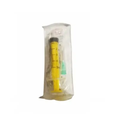 Farm & Veterinary: TTT Plastic Syringe. 5 ml. Gasketed. 21G Green Kisa with Needle ( 200 Pcs )