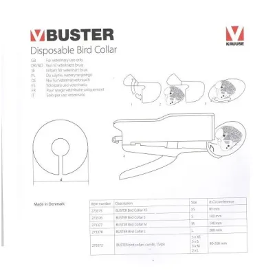 Buster Kuş Yakalığı. 140 mm. Medium