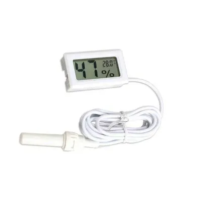 Farm & Veterinary: Termometre - Higrometre. Digital. Problu. Kulucka Tip. White ( Nem and Sicaklik Gauge )