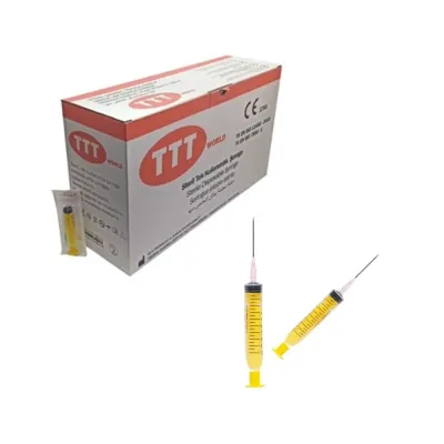TTT Plastik Enjektör. 10 ml. Contalı. 18G Pembe İğneli ( 150 Adet )