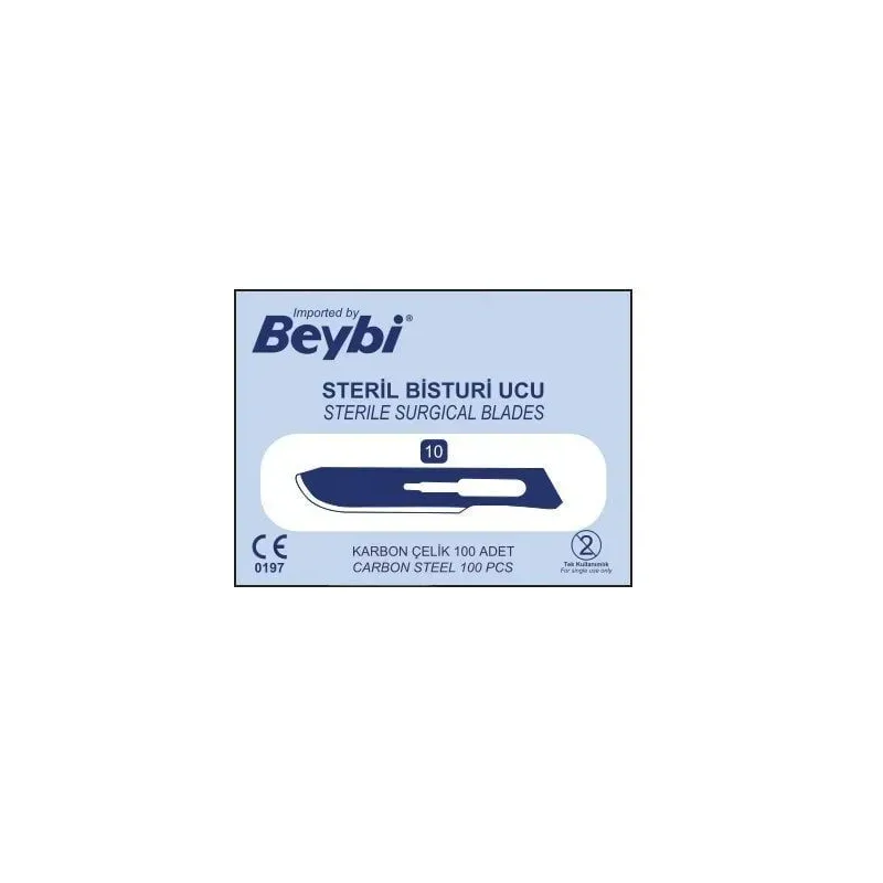 Beybi Vet Scalpel Blade No:10 (100 Pieces)