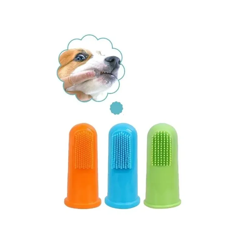 Katze und Hund Fingerzahnbürste