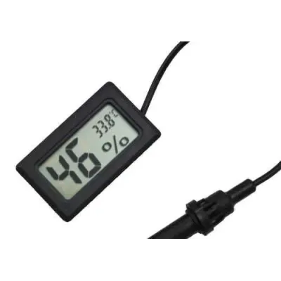Farm & Veterinary: Termometre - Higrometre. Digital. Problu. Kulucka Tip. Black ( Nem and Sicaklik Gauge )