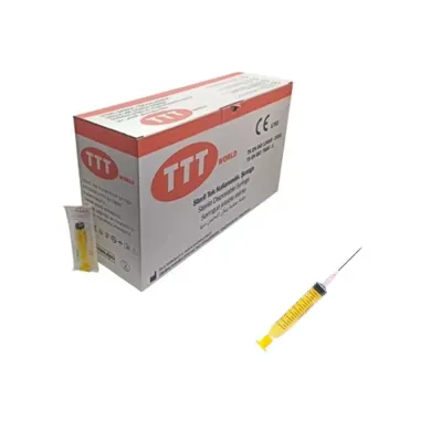 TTT Plastik Şpris. 20 ml. Möhürlənmiş. 18 q Çəhrayı İynə (150 Ədəd) – 