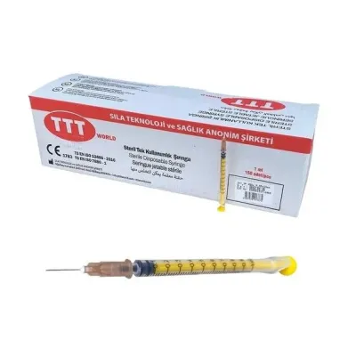 TTT Plastik İnsulin Şprisi. 1 ml. 26 q (150 ədəd) – 
