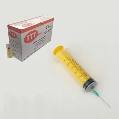 TTT Plastik Şpris. 50 ml. Möhürlənmiş. 21 q Yaşıl İynə (75 Ədəd) – 