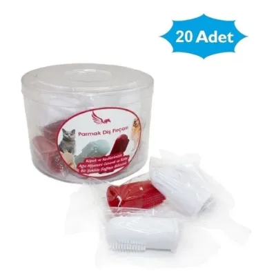 Kedi Köpek Parmak Diş Fırçası. 20'li Paket