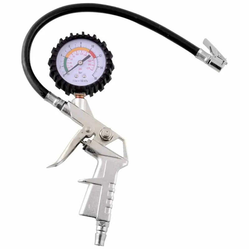 Tire Air Pressure Gauge and Inflation Gun