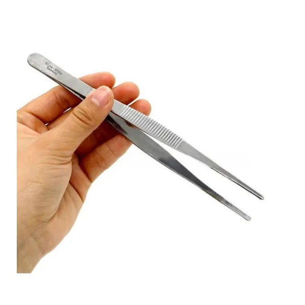 Tweezers, Flat Blunt Type, 20 cm