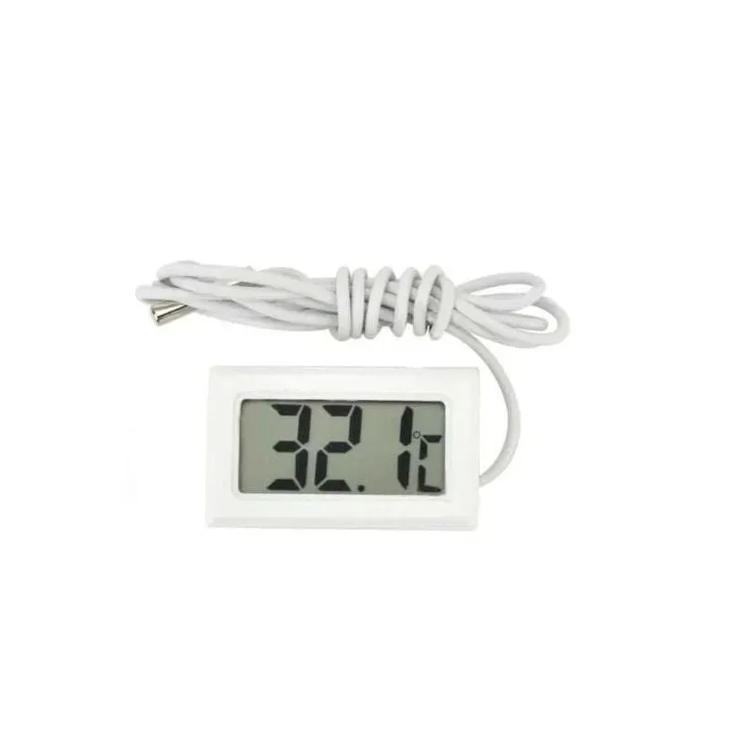 thermometer Digital With probe Panel type White 1 meter cable