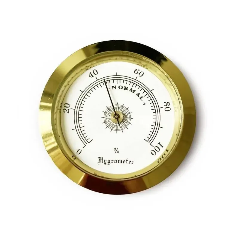 Hiqrometr (Rəhm Ölçən). Analoq. Metal Çərçivə. Sarı-Ağ. 50 mm.