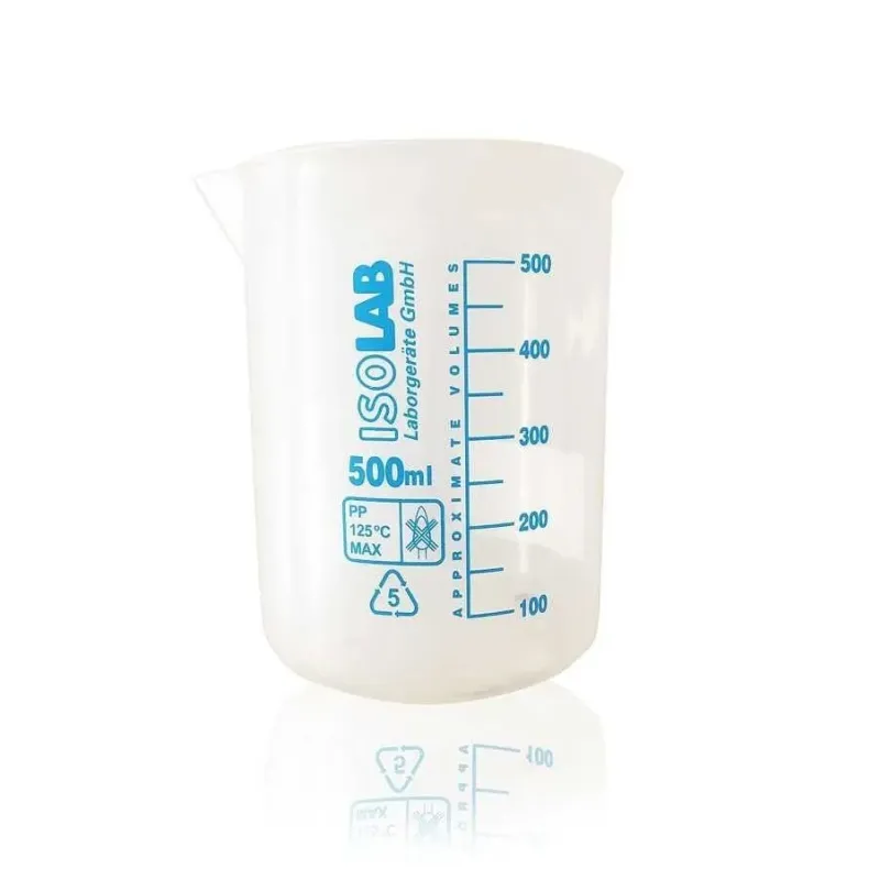 Isolab Messbecher aus Kunststoff, 500 ml, blau