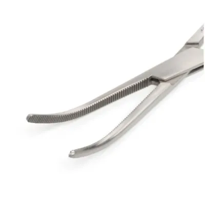 Kruuse Hemostatik Pens. 18 cm / 7.1, Eğri (Kavisli Model)