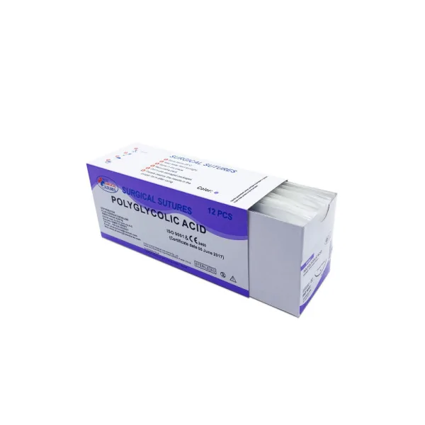 Absorbable PGA YARN USP 5/0 16 MM SHARP 3/8 75 CM Pack of 12