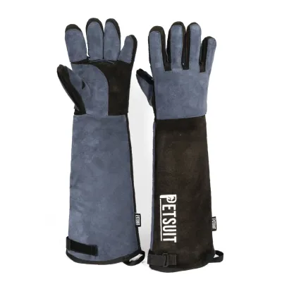 Farm & Veterinary: Cat Tutma Glove. 55 cm. Dis Gecirmez ( Black / Lacivert )
