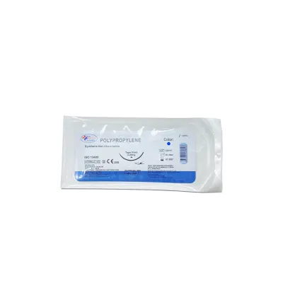  Kedi köpek operasyon emilemeyen POLYPROPYLENE iplik USP 2/0 26 MM keskin 3/8 75 CM doku dikiş ipeği