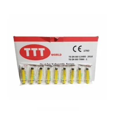 Farm & Veterinary: TTT Plastic Syringe. 2 ml. Gasketed. 21G Green Kisa with Needle ( 300 Pcs)