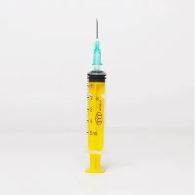 TTT Plastik Enjektör. 5 ml. Contalı. 21G Yeşil Kısa İğneli
