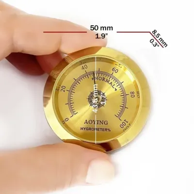 Hiqrometr (Rəhm Ölçən). Analoq. Metal Çərçivə. Sarı. 50 mm. – 