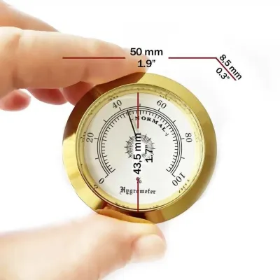 Farm & Veterinary: Nem Gauge Higrometre. Analog. Metal Cerceve. Yellow-White. 50 mm
