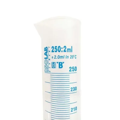 İsolab Plastik Mezür. 250 ml. Mavi Skala