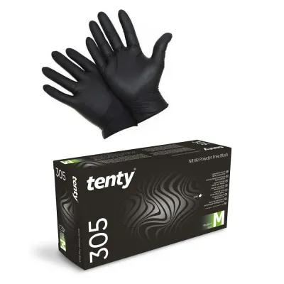 Farm & Veterinary: Tenty 305 Nitril Glove. Black. Powder-free (100 Pcs)