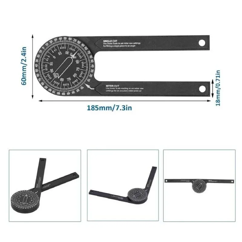 Mechanical Precision Angle Measuring Protractor
