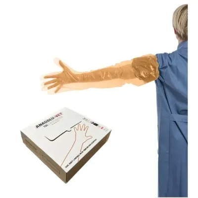 Farm & Veterinary: Artificial Insemination Glove. Lastikli. 90 cm (100 Pcs)