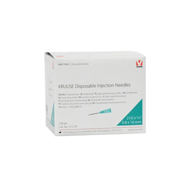 Sterile Syringe Needle 08 x 16 mm (100 Pieces) Green