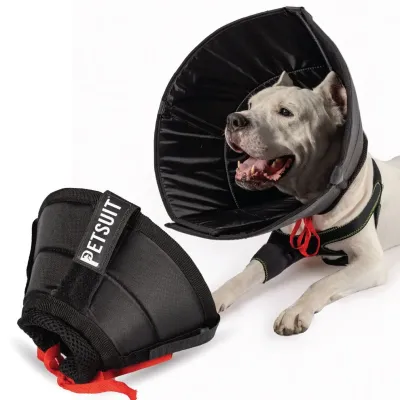 Farm & Veterinary: Textile Elizabeth Collar 35 cm. Washable