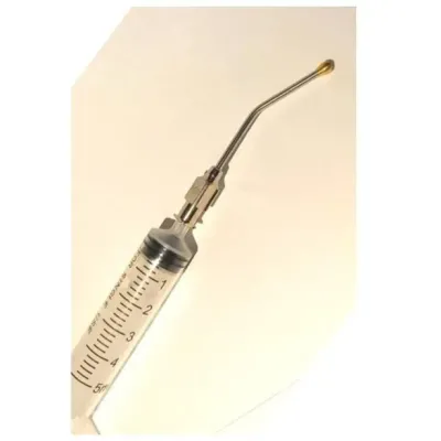 Kuş Besleme Enjektörü. Plastik. 5 ml + 16G Çelik Kanül. Eğri