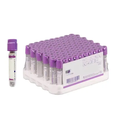 Vakumlu Tüp. 3 ml. K3 Edtalı. Mor Kapaklı (100 Adet)