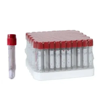Farm & Veterinary: Vacuum Tube. 5 ml. Clot Activator. Red Cap (100 Pcs)