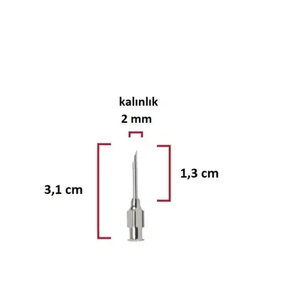 Farm & Veterinary: Celik Syringe Needle (14Gx1/2) 2 mm cap, 1.3 cm uzunluk