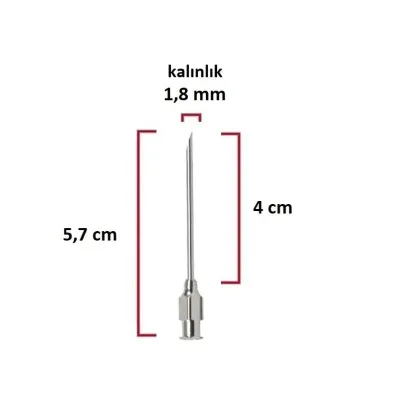 Polad Şpris İynəsi (15Gx1-2) 1.8 mm diametrdə 4 sm uzunluqda – KRUUSE